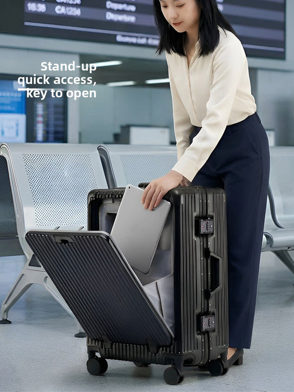 Aluminum Frame Luggage with USB Port