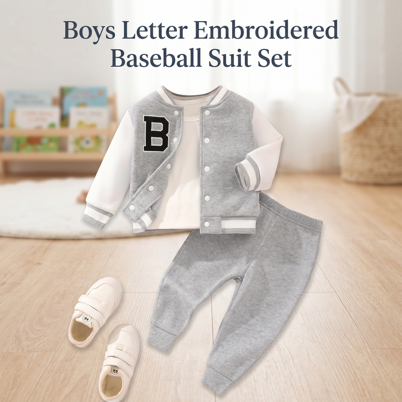 Embroidered Baseball Suit Set