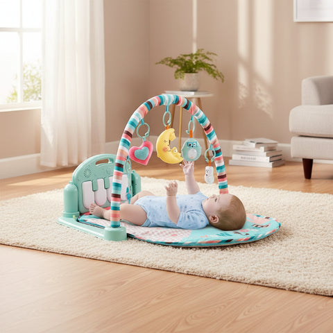 Baby Fitness Stand Music Play Gym Activity Toys Newborn Piano Crawling Blanket Pedal Game Pad Early Education 0-36 Months Gifts