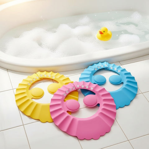 Adjustable children's shampoo cap