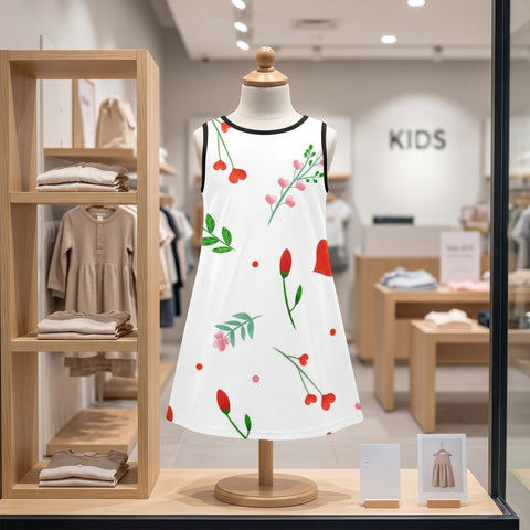Girls' Sleeveless Heart Dress