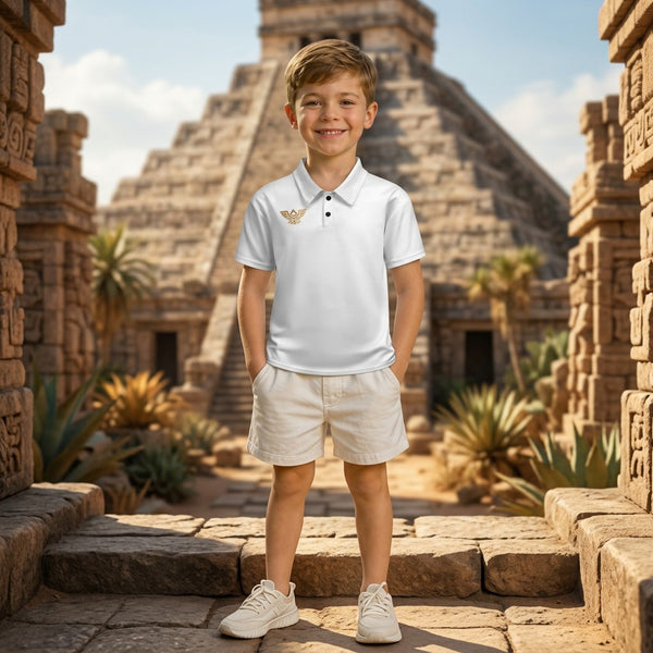 New Kid's Shoulder buttoned polo shirt