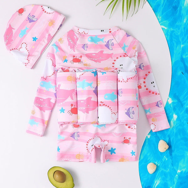 Long-Sleeve UV Swim Vest with Floatation